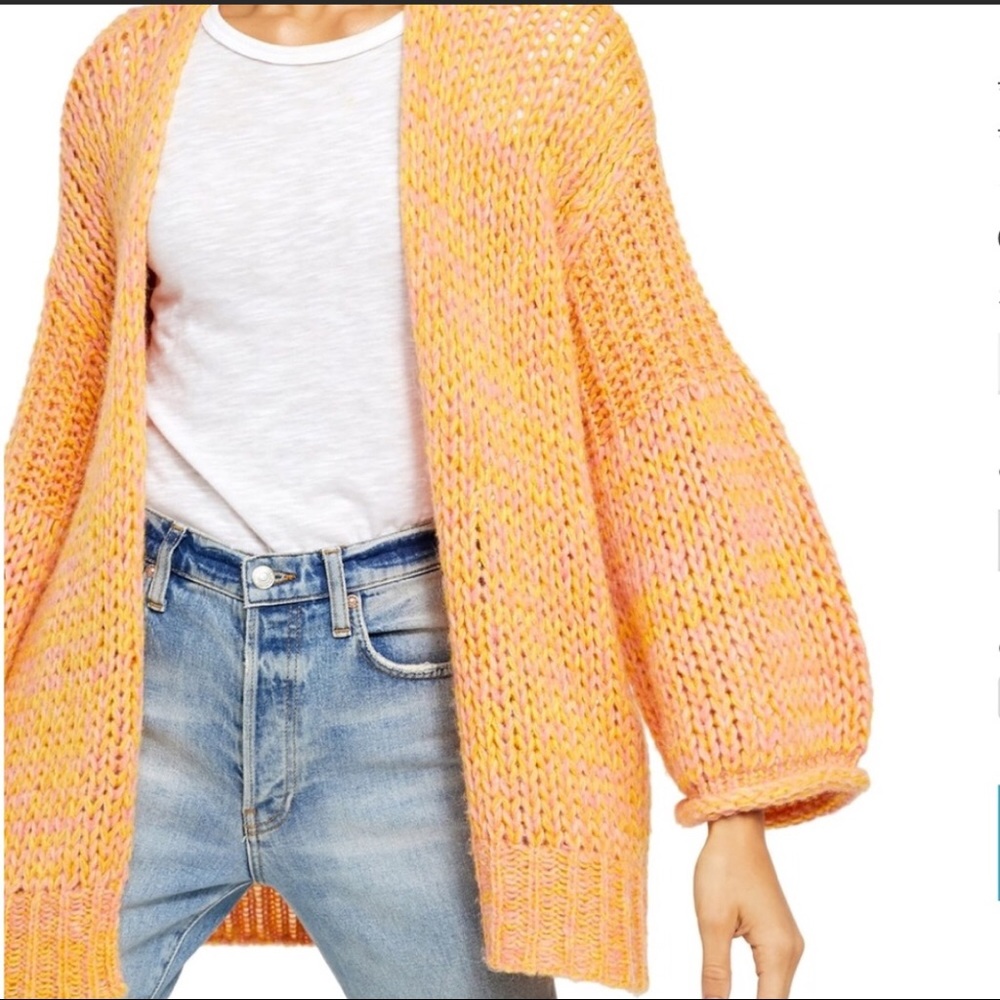 Free People Home Town Slouchy Cardigan Sweater - Picture 3 of 16